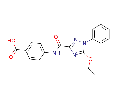 Molecular Structure of 62846-97-3 (Benzoic acid,
4-[[[5-ethoxy-1-(3-methylphenyl)-1H-1,2,4-triazol-3-yl]carbonyl]amino]-)