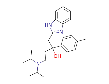 Molecular Structure of 63481-18-5 (1H-Benzimidazole-2-ethanol,
a-[2-[bis(1-methylethyl)amino]ethyl]-a-(4-methylphenyl)-)