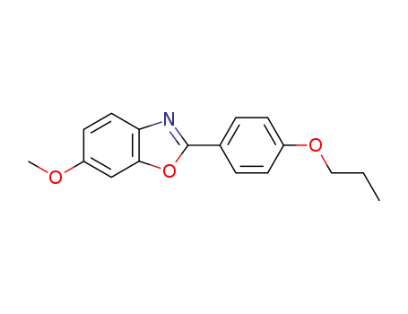Molecular Structure of 62725-35-3 (Benzoxazole, 6-methoxy-2-(4-propoxyphenyl)-)