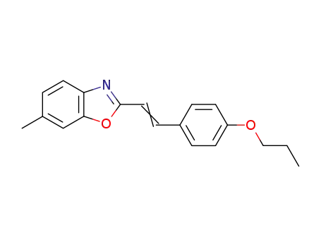 Molecular Structure of 62725-33-1 (Benzoxazole, 6-methyl-2-[2-(4-propoxyphenyl)ethenyl]-)