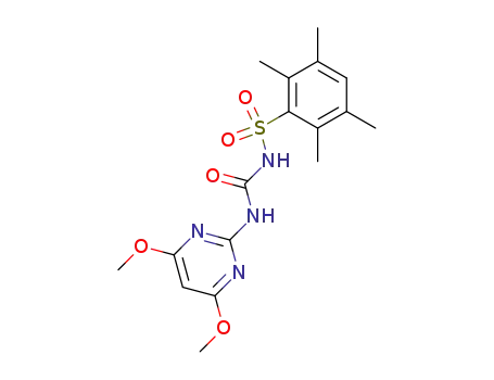 Molecular Structure of 64901-95-7 (Benzenesulfonamide,
N-[[(4,6-dimethoxy-2-pyrimidinyl)amino]carbonyl]-2,3,5,6-tetramethyl-)