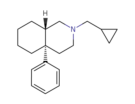 Molecular Structure of 88956-55-2 (Isoquinoline, 2-(cyclopropylmethyl)decahydro-4a-phenyl-, trans-)