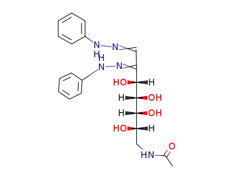 Molecular Structure of 5547-70-6 (L-galacto-Heptos-2-ulose,7-(acetylamino)-7-deoxy-, bis(phenylhydrazone) (9CI))