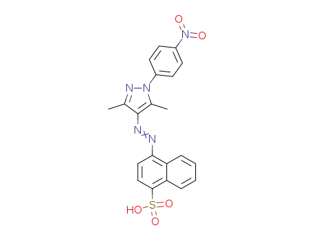 Molecular Structure of 62383-64-6 (1-Naphthalenesulfonic acid,
4-[[3,5-dimethyl-1-(4-nitrophenyl)-1H-pyrazol-4-yl]azo]-)