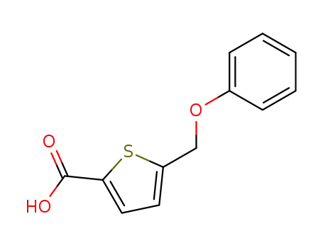 Molecular Structure of 61855-05-8 (2-Thiophenecarboxylic acid, 5-(phenoxymethyl)-)