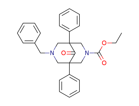 3,7-Diazabicyclo[3.3.1]nonane-3-carboxylicacid, 9-oxo-1,5-diphenyl-7-(phenylmethyl)-, ethyl ester
