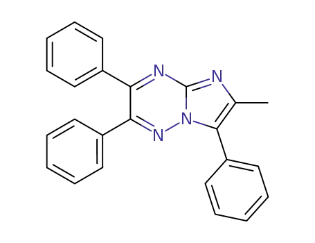 Molecular Structure of 61802-78-6 (Imidazo[1,2-b][1,2,4]triazine, 6-methyl-2,3,7-triphenyl-)