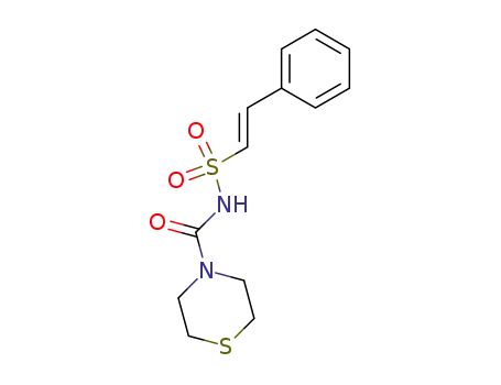 Molecular Structure of 61298-78-0 (4-Thiomorpholinecarboxamide, N-[(2-phenylethenyl)sulfonyl]-)