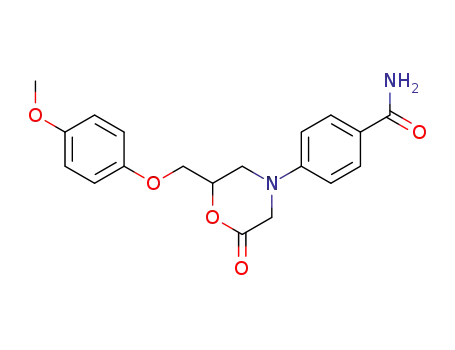 Molecular Structure of 61974-83-2 (Benzamide, 4-[2-[(4-methoxyphenoxy)methyl]-6-oxo-4-morpholinyl]-)