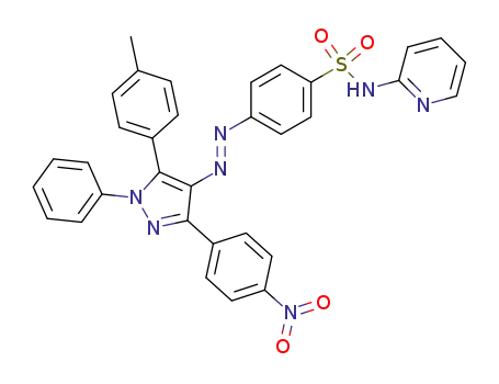 Molecular Structure of 65409-58-7 (Benzenesulfonamide,
4-[[5-(4-methylphenyl)-3-(4-nitrophenyl)-1-phenyl-1H-pyrazol-4-yl]azo]-N
-2-pyridinyl-)