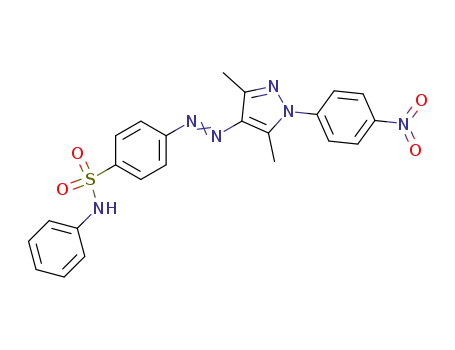 Molecular Structure of 62383-53-3 (Benzenesulfonamide,
4-[[3,5-dimethyl-1-(4-nitrophenyl)-1H-pyrazol-4-yl]azo]-N-phenyl-)