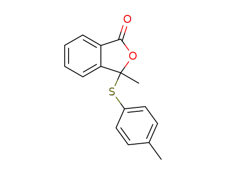 Molecular Structure of 61613-16-9 (1(3H)-Isobenzofuranone, 3-methyl-3-[(4-methylphenyl)thio]-)