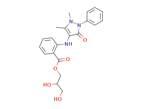 Molecular Structure of 65789-58-4 (Benzoic acid,
2-[(2,3-dihydro-1,5-dimethyl-3-oxo-2-phenyl-1H-pyrazol-4-yl)amino]-,
2,3-dihydroxypropyl ester)