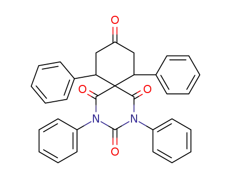 Molecular Structure of 62163-51-3 (2,4-Diazaspiro[5.5]undecane-1,3,5,9-tetrone, 2,4,7,11-tetraphenyl-, cis-)