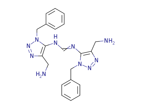 Methanimidamide,N,N'-bis[4-(aminomethyl)-1-(phenylmethyl)-1H-1,2,3-triazol-5-yl]- cas  58950-35-9
