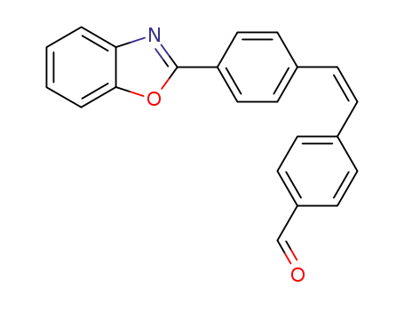 Molecular Structure of 59584-24-6 (Benzaldehyde, 4-[2-[4-(2-benzoxazolyl)phenyl]ethenyl]-, (Z)-)