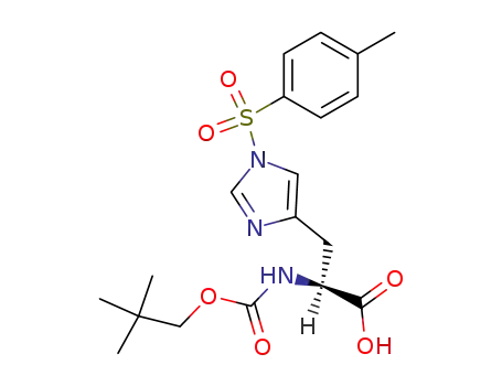 Molecular Structure of 61081-53-6 (L-Histidine,
N-[(2,2-dimethylpropoxy)carbonyl]-1-[(4-methylphenyl)sulfonyl]-)