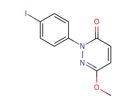 Molecular Structure of 61442-16-8 (3(2H)-Pyridazinone, 2-(4-iodophenyl)-6-methoxy-)