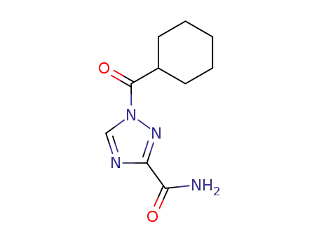 Molecular Structure of 62735-23-3 (1H-1,2,4-Triazole-3-carboxamide, 1-(cyclohexylcarbonyl)-)