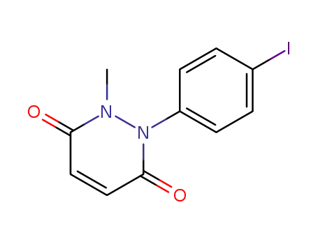 Molecular Structure of 61442-18-0 (3,6-Pyridazinedione, 1,2-dihydro-1-(4-iodophenyl)-2-methyl-)