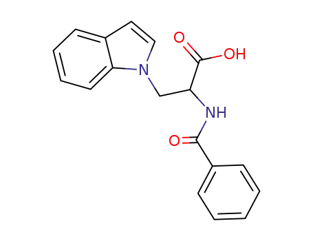 Molecular Structure of 63208-88-8 (1H-Indole-1-propanoic acid, a-(benzoylamino)-)