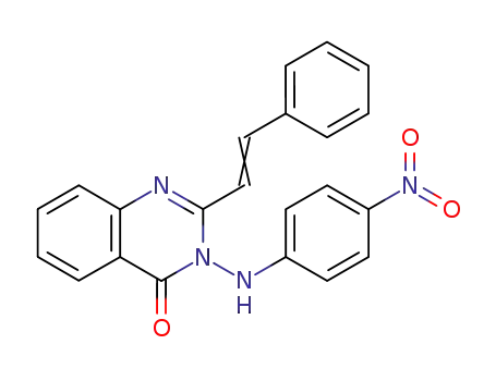 4(3H)-Quinazolinone, 3-[(4-nitrophenyl)amino]-2-(2-phenylethenyl)-