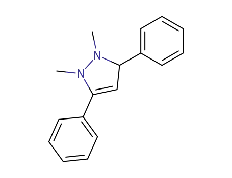 Molecular Structure of 51771-95-0 (1H-Pyrazole, 2,3-dihydro-1,2-dimethyl-3,5-diphenyl-)