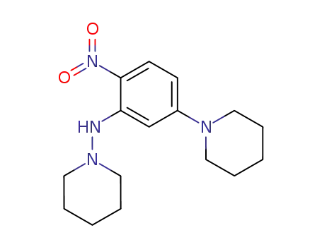 Molecular Structure of 62054-61-9 (1-Piperidinamine, N-[2-nitro-5-(1-piperidinyl)phenyl]-)