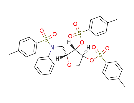 5-(N-p-Toluolsulfonyl-anilino)-2,3-bis-p-toluolsulfonyl-5-desoxy-1,4-anhydro-xylit