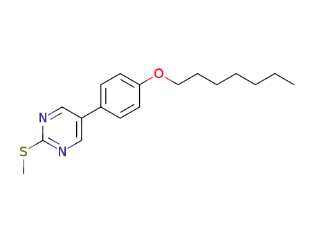 Molecular Structure of 62934-69-4 (Pyrimidine, 5-[4-(heptyloxy)phenyl]-2-(methylthio)-)