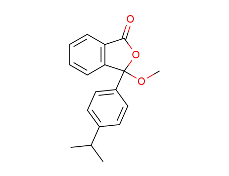 Molecular Structure of 63263-04-7 (1(3H)-Isobenzofuranone, 3-methoxy-3-[4-(1-methylethyl)phenyl]-)