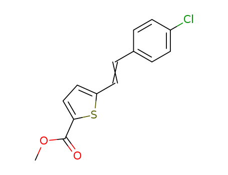 2-Thiophenecarboxylic acid, 5-[2-(4-chlorophenyl)ethenyl]-, methyl ester