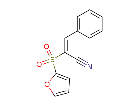 Molecular Structure of 62920-20-1 (2-Propenenitrile, 2-(2-furanylsulfonyl)-3-phenyl-)