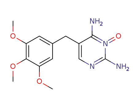 Molecular Structure of 27653-67-4 (2,4-Pyrimidinediamine, 5-[(3,4,5-trimethoxyphenyl)methyl]-, 3-oxide)