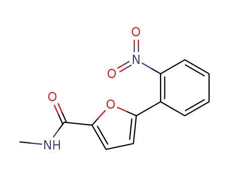 Molecular Structure of 61942-13-0 (2-Furancarboxamide, N-methyl-5-(2-nitrophenyl)-)