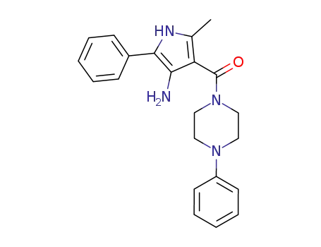 Molecular Structure of 62236-18-4 (Piperazine,
1-[(4-amino-2-methyl-5-phenyl-1H-pyrrol-3-yl)carbonyl]-4-phenyl-)