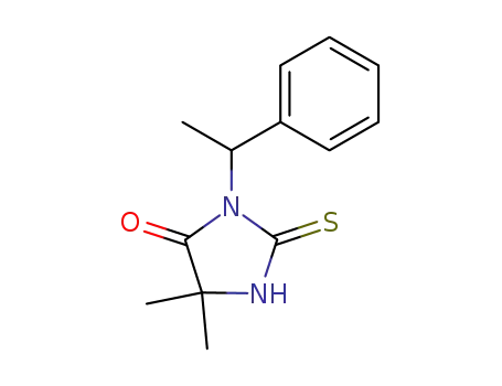 Molecular Structure of 62983-14-6 (4-Imidazolidinone, 5,5-dimethyl-3-(1-phenylethyl)-2-thioxo-)