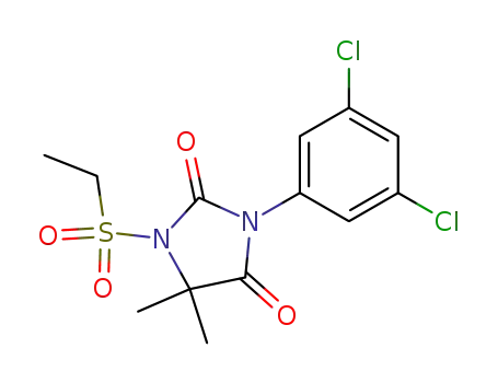 Molecular Structure of 61610-33-1 (2,4-Imidazolidinedione,
3-(3,5-dichlorophenyl)-1-(ethylsulfonyl)-5,5-dimethyl-)