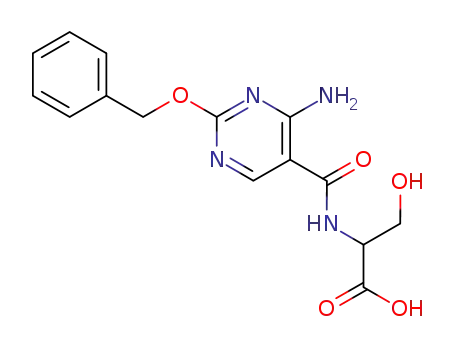 Molecular Structure of 64623-47-8 (L-Serine, N-[[4-amino-2-(phenylmethoxy)-5-pyrimidinyl]carbonyl]-)