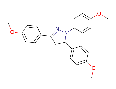 Molecular Structure of 7264-36-0 (1H-Pyrazole, 4,5-dihydro-1,3,5-tris(4-methoxyphenyl)-)