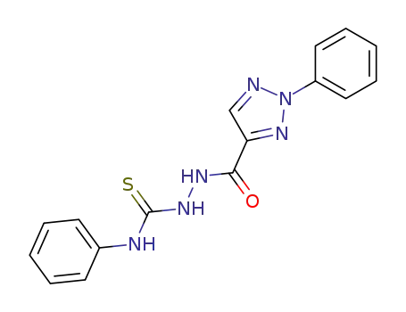 Molecular Structure of 62289-68-3 (2H-1,2,3-Triazole-4-carboxylic acid, 2-phenyl-,
2-[(phenylamino)thioxomethyl]hydrazide)