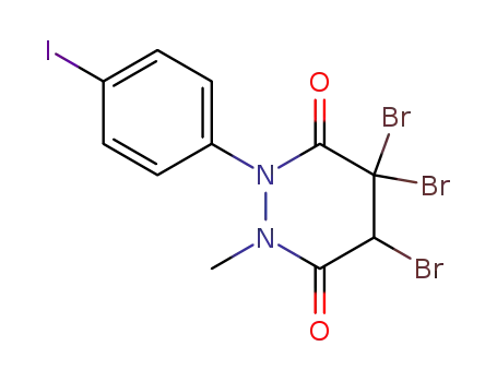 Molecular Structure of 61442-25-9 (3,6-Pyridazinedione,
4,4,5-tribromotetrahydro-2-(4-iodophenyl)-1-methyl-)