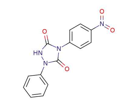 Molecular Structure of 63376-33-0 (1,2,4-Triazolidine-3,5-dione, 4-(4-nitrophenyl)-1-phenyl-)