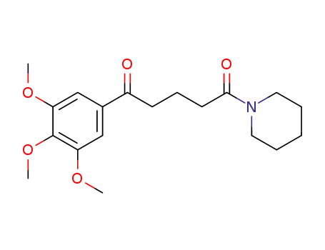 Molecular Structure of 56122-38-4 (Piperidine, 1-[1,5-dioxo-5-(3,4,5-trimethoxyphenyl)pentyl]-)