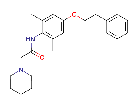 Molecular Structure of 17060-74-1 (N-[2,6-dimethyl-4-(2-phenylethoxy)phenyl]-2-(piperidin-1-yl)acetamide)