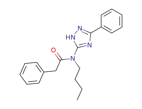 Molecular Structure of 62400-16-2 (Benzeneacetamide, N-butyl-N-(5-phenyl-1H-1,2,4-triazol-3-yl)-)