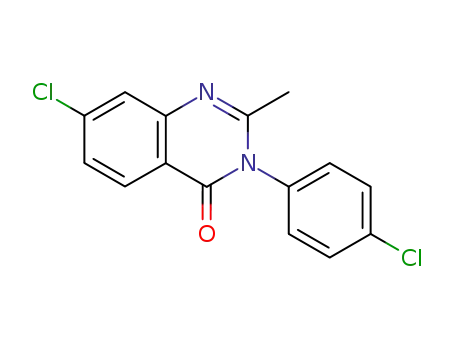 Molecular Structure of 62820-68-2 (4(3H)-Quinazolinone, 7-chloro-3-(4-chlorophenyl)-2-methyl-)