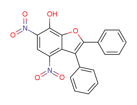 Molecular Structure of 65202-32-6 (7-Benzofuranol, 4,6-dinitro-2,3-diphenyl-)