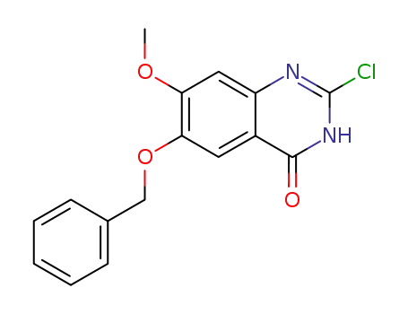 Molecular Structure of 62484-47-3 (4(1H)-Quinazolinone, 2-chloro-7-methoxy-6-(phenylmethoxy)-)