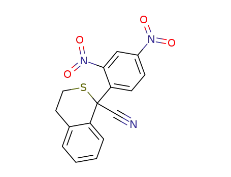 Molecular Structure of 62525-48-8 (1H-2-Benzothiopyran-1-carbonitrile, 1-(2,4-dinitrophenyl)-3,4-dihydro-)